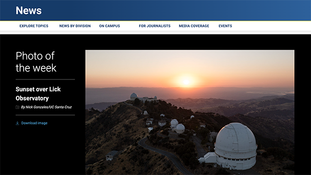UC Santa Cruz news page